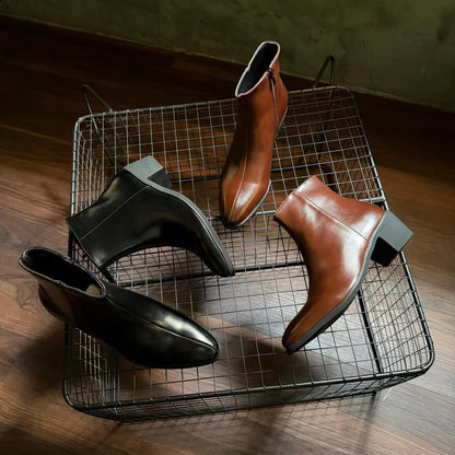 Classic Zip Square Toe Boots