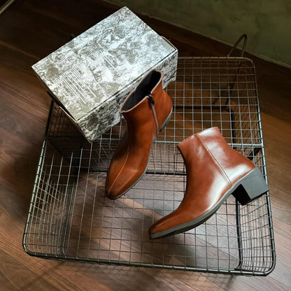 Classic Zip Square Toe Boots