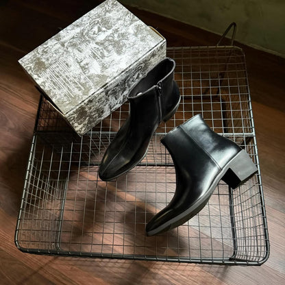 Classic Zip Square Toe Boots