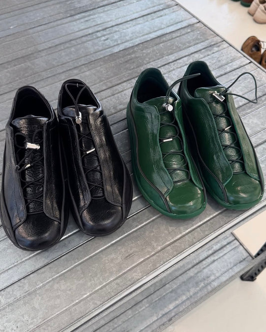 Crackled Patent Leather Shoes