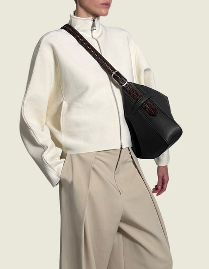 Adjustable Woven Shoulder Strap Bag