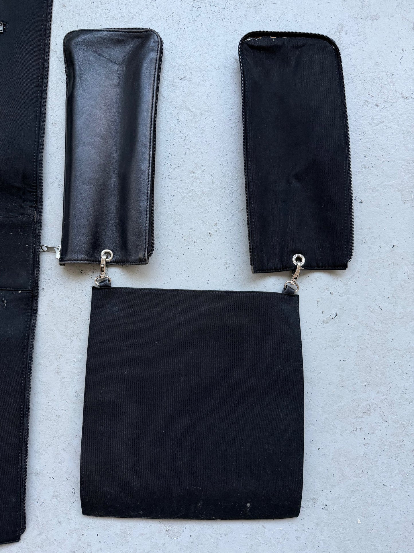 Black Zip Leather Bag