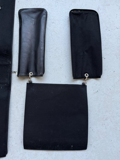 Black Zip Leather Bag
