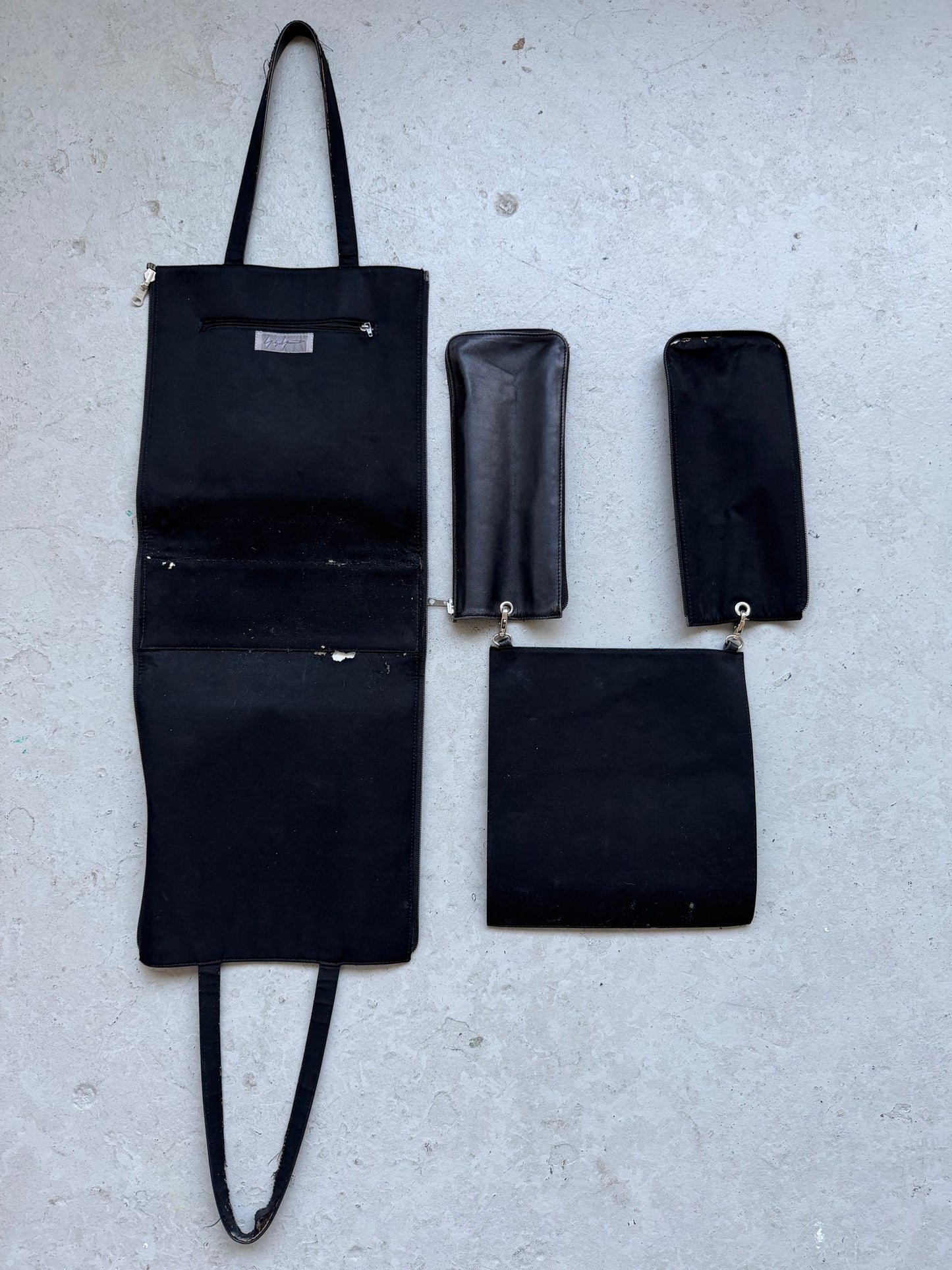 Black Zip Leather Bag