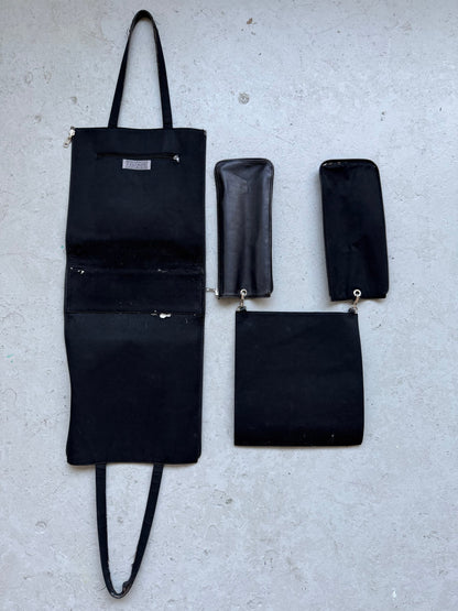 Black Zip Leather Bag