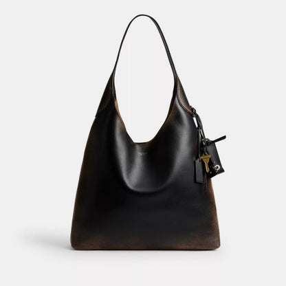 Distressed Leather Shoulder Bag