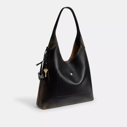 Distressed Leather Shoulder Bag