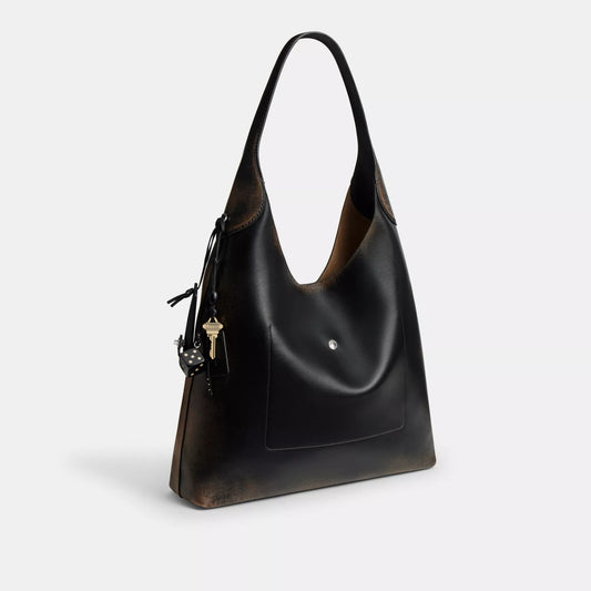 Distressed Leather Shoulder Bag