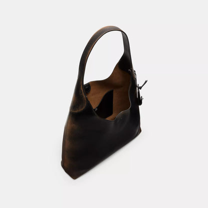 Distressed Leather Shoulder Bag