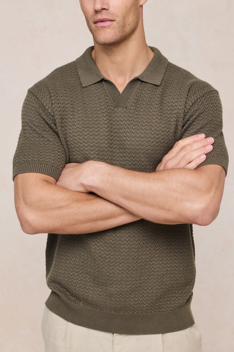 Cotton Knit Polo