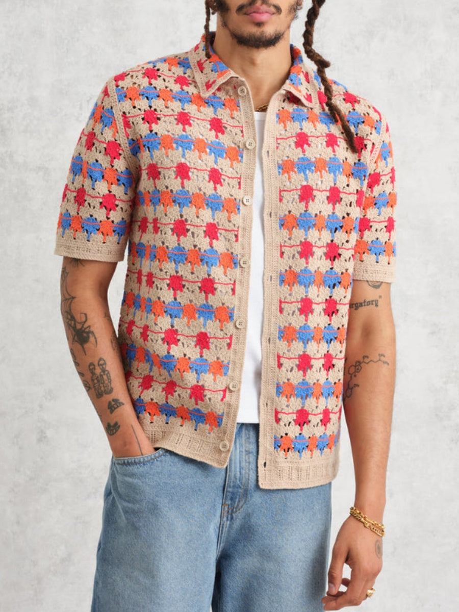 Multicolour Crochet Shirt