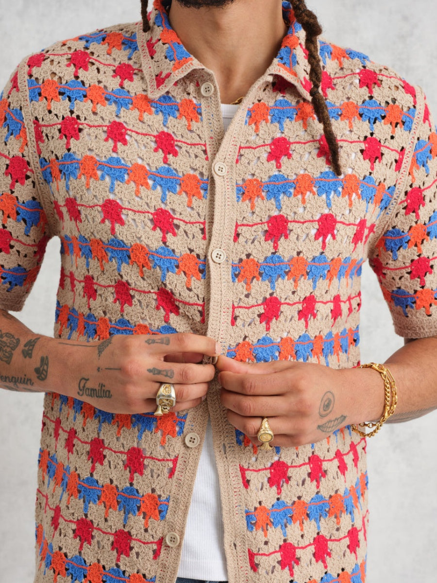 Multicolour Crochet Shirt