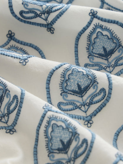 Embroidered Voile Capri Shirt