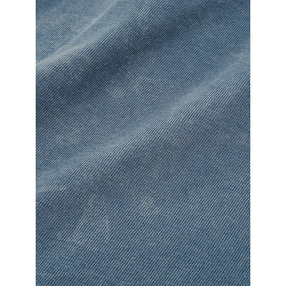 Men's Acid Wash Casual Work Quarter Zip Polo Shirts