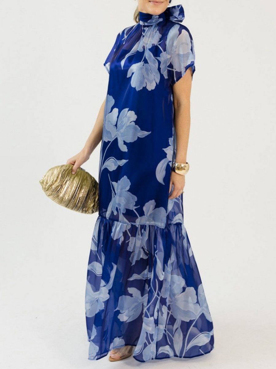 Floral Organza Maxi Dress