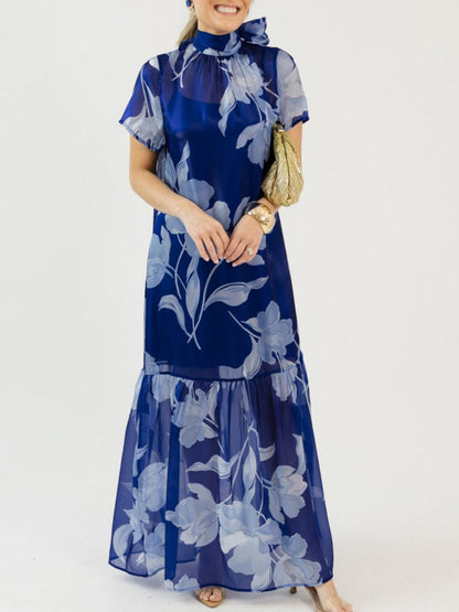Floral Organza Maxi Dress