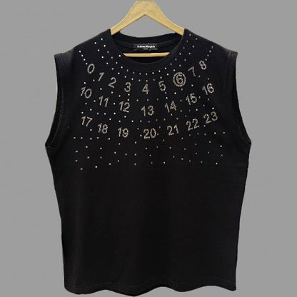 Men's Rhinestone Sleeveless Tank Top