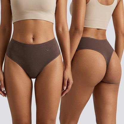 4 pack high waist thongs