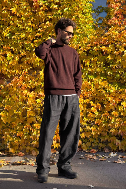 Men’s Wide-Leg Linen Pants