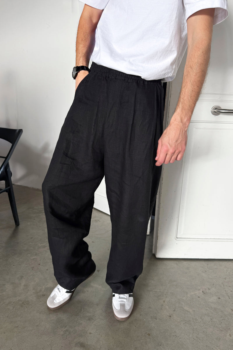 Men’s Wide-Leg Linen Pants