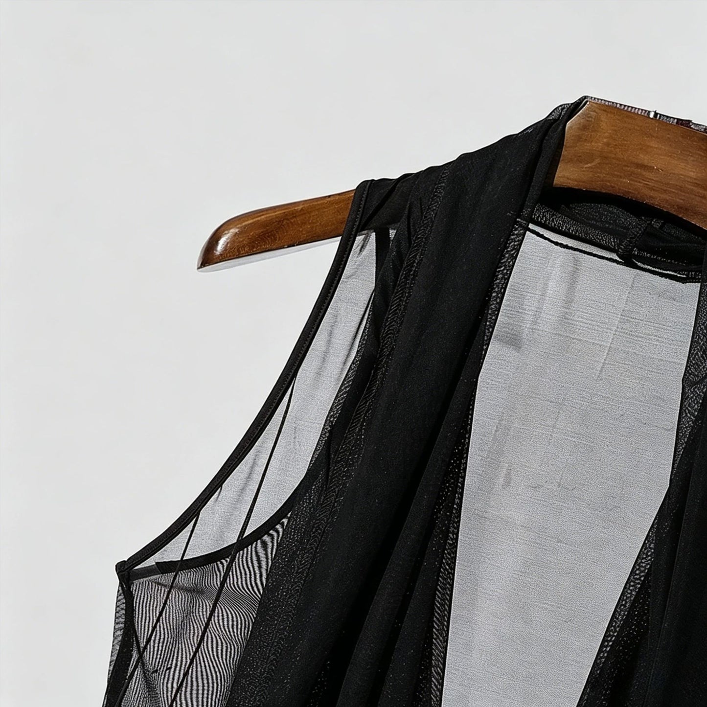 Men Tank Tops Mesh See Through Solid Color Vests