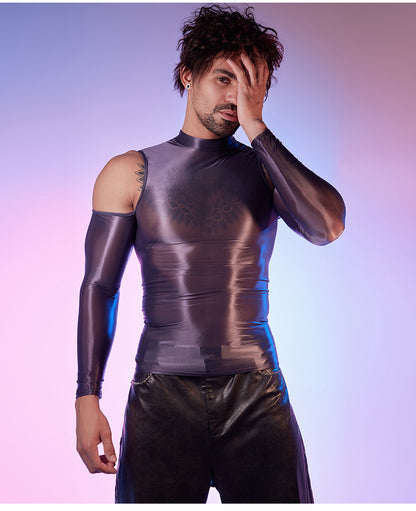 Cold‑Shoulder Servo Liquid Metal Top