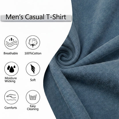 100% Cotton Vintage Washed Henley T-Shirt